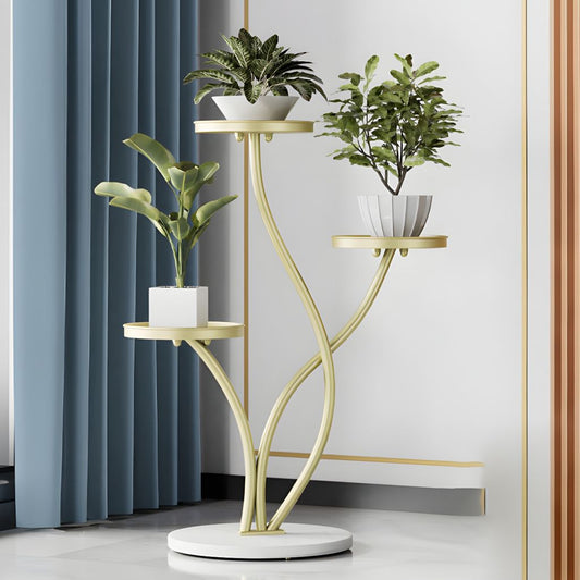 3-Tier Wavy Metal Plant Stand