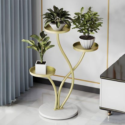 3-Tier Wavy Metal Plant Stand