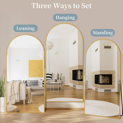 Modern Arched Floor-Standing Mirror