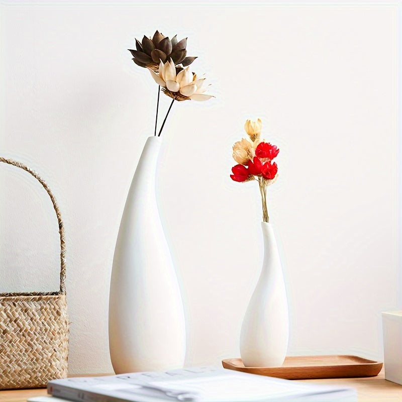 3pcs Set Of Modern White Ceramic Vases
