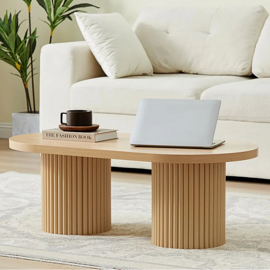 Oval Fluted Coffee Table