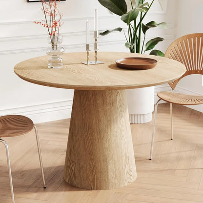 Mid-Century Modern Farmhouse Round Dining Table