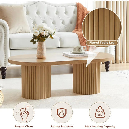 Oval Fluted Coffee Table