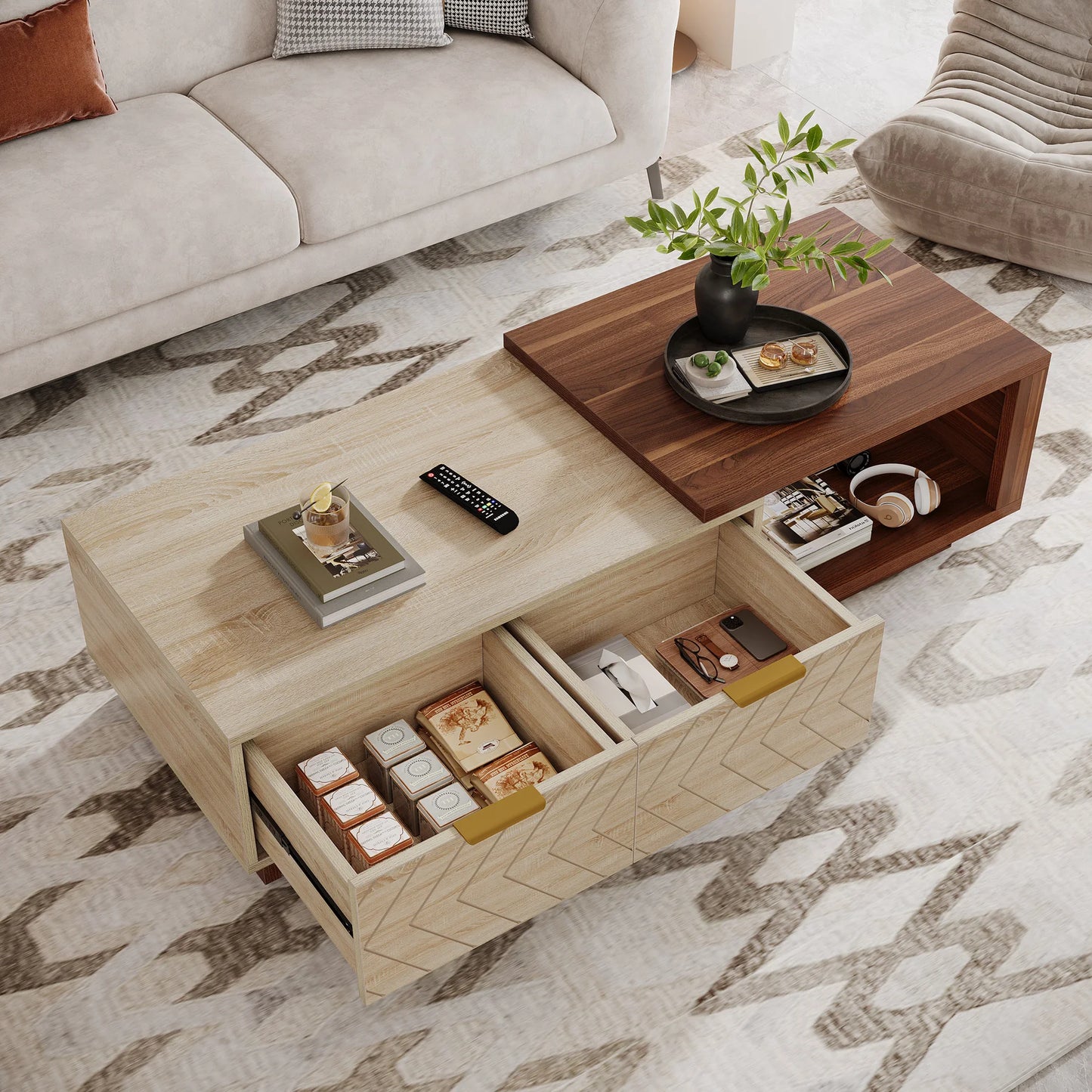 Extendable Modern Coffee Table