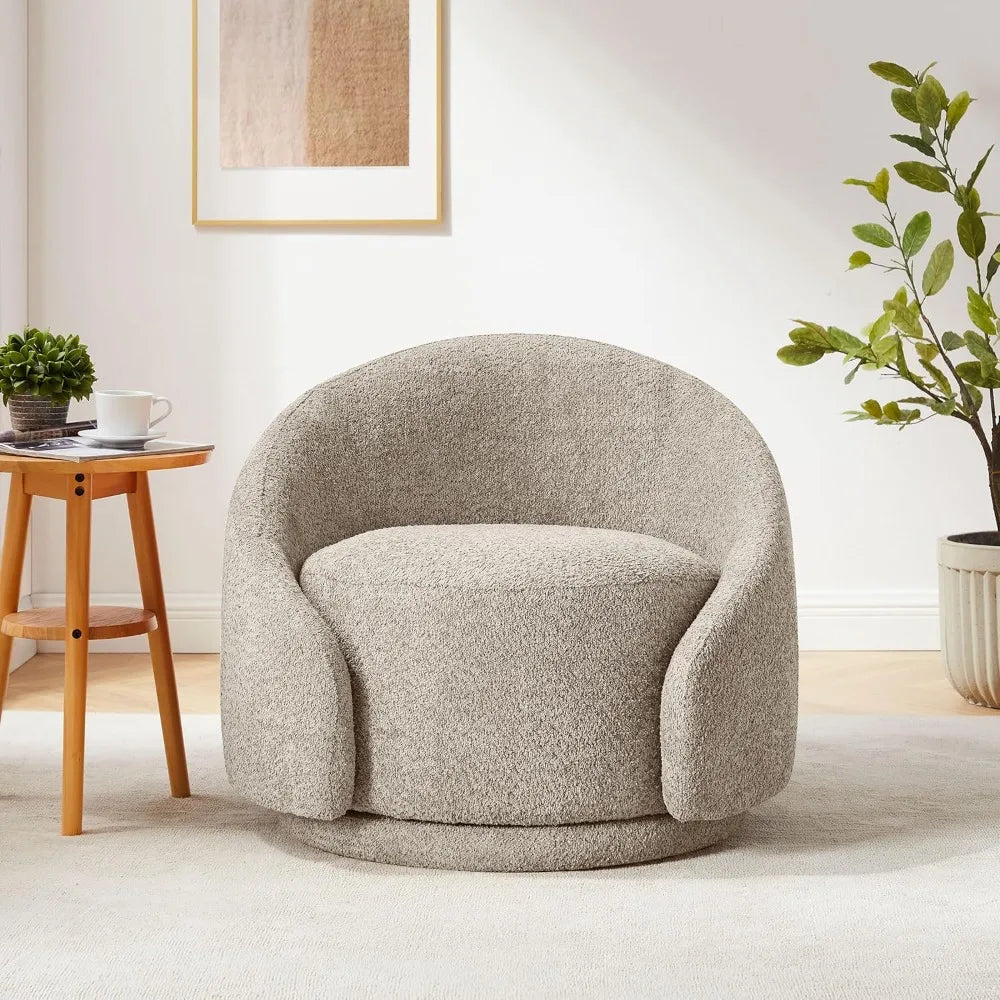 Modern Swivel Barrel Chair