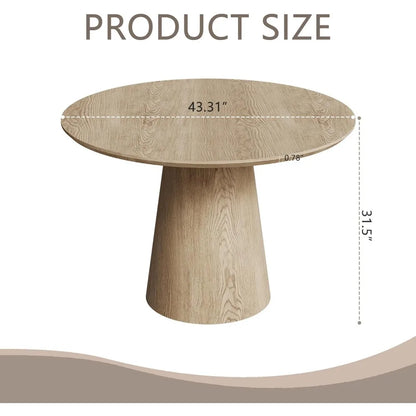 Mid-Century Modern Farmhouse Round Dining Table