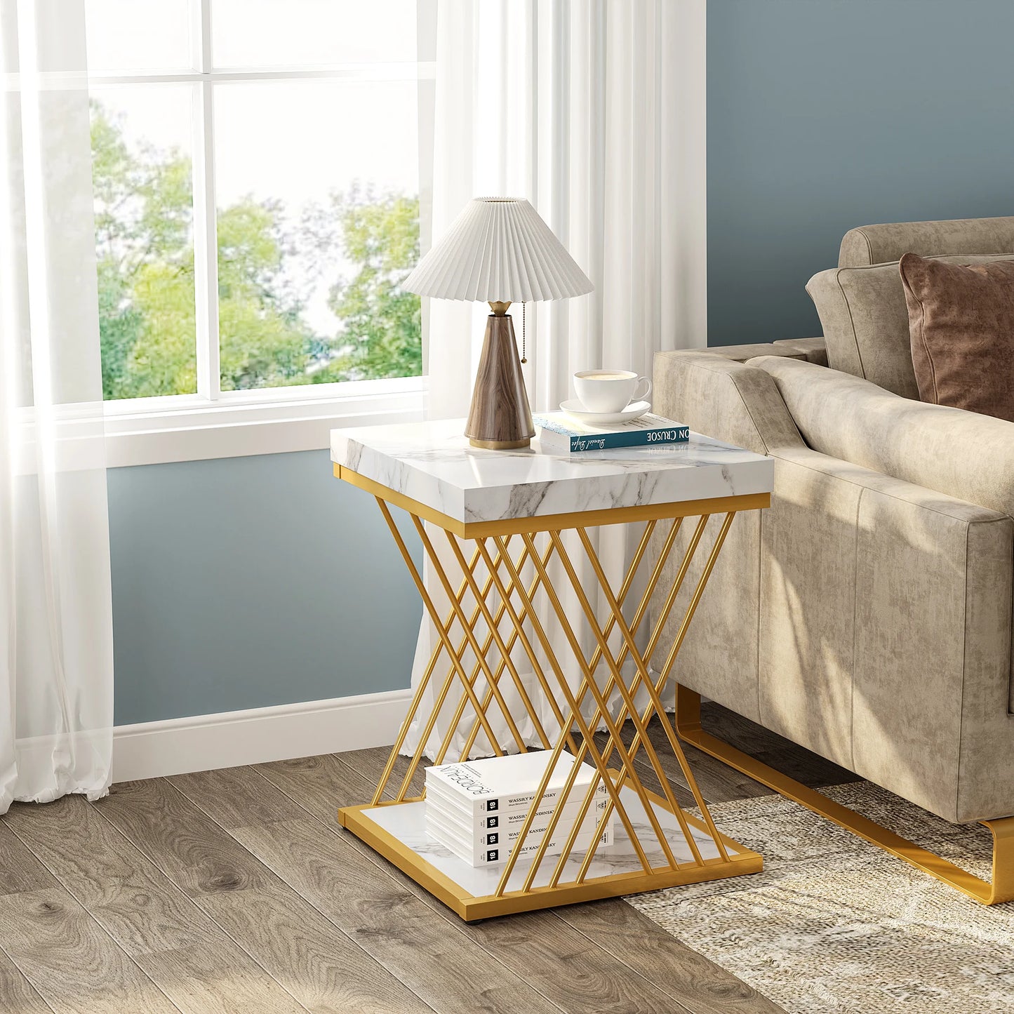 Tribesigns Elegant Square Side Table