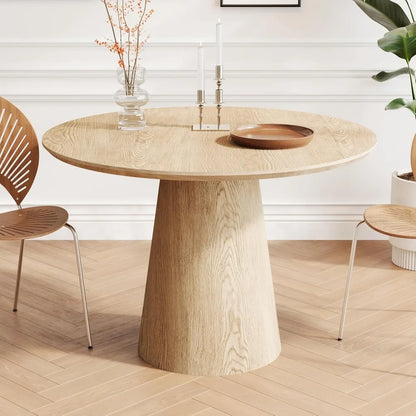 Mid-Century Modern Farmhouse Round Dining Table