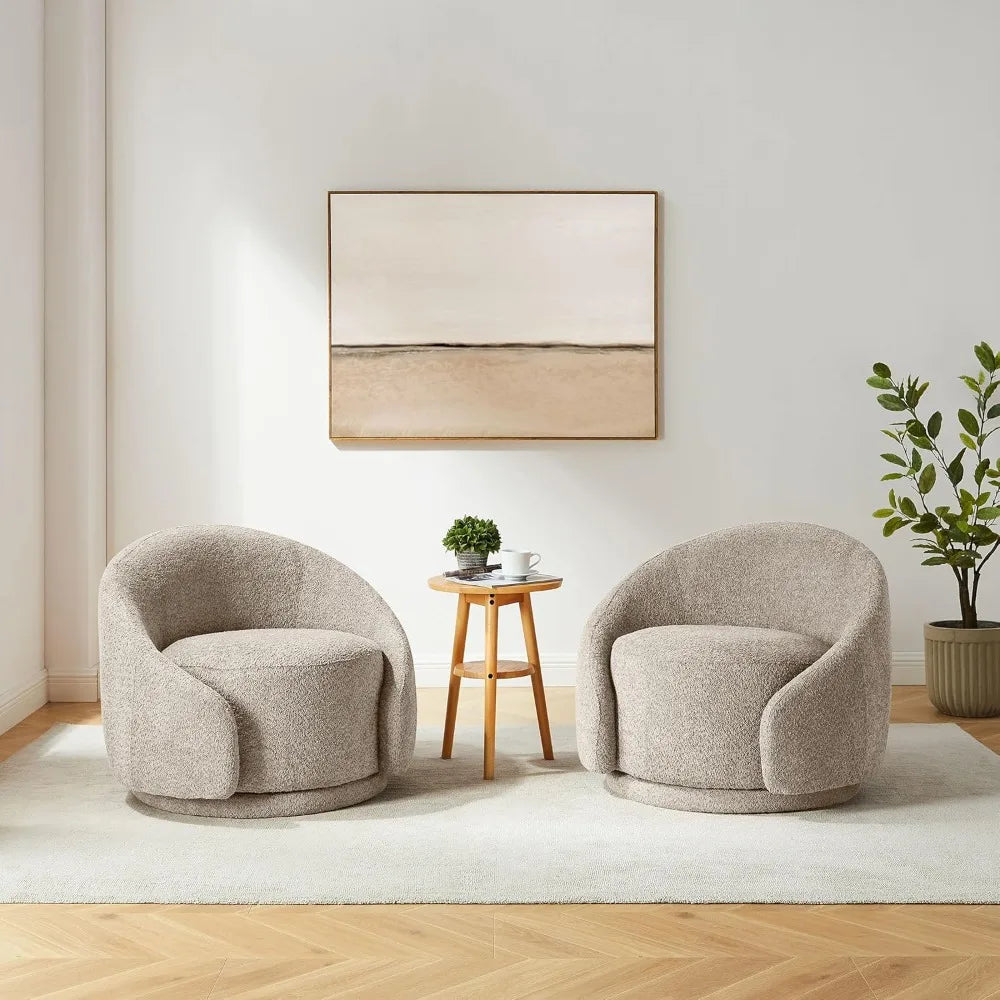Modern Swivel Barrel Chair