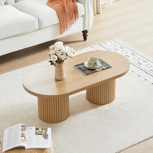Oval Fluted Coffee Table