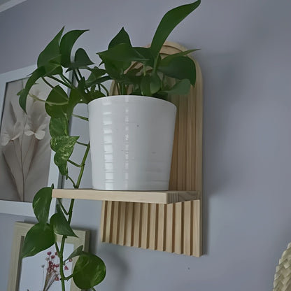 Chic Rainbow Arch Wooden Wall Shelf